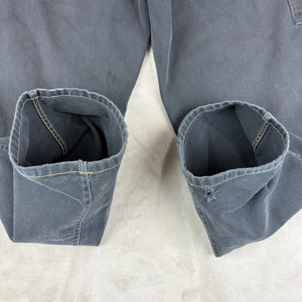 VTG Tommy Hilfiger Jeans Men Fit 34.5x31.5 Black Carpenter Wide-Leg Baggy Y2K